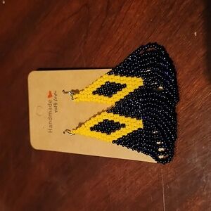 Handcrafted beaded earrings